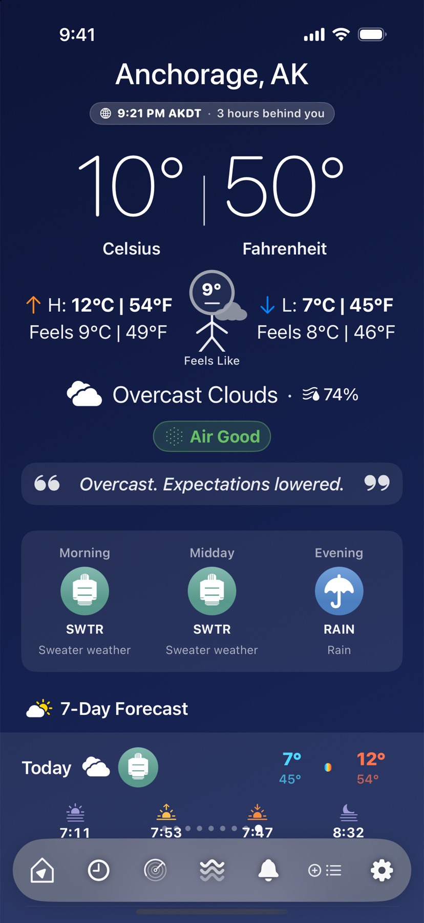 -40 screenshot: Theme: Weather
