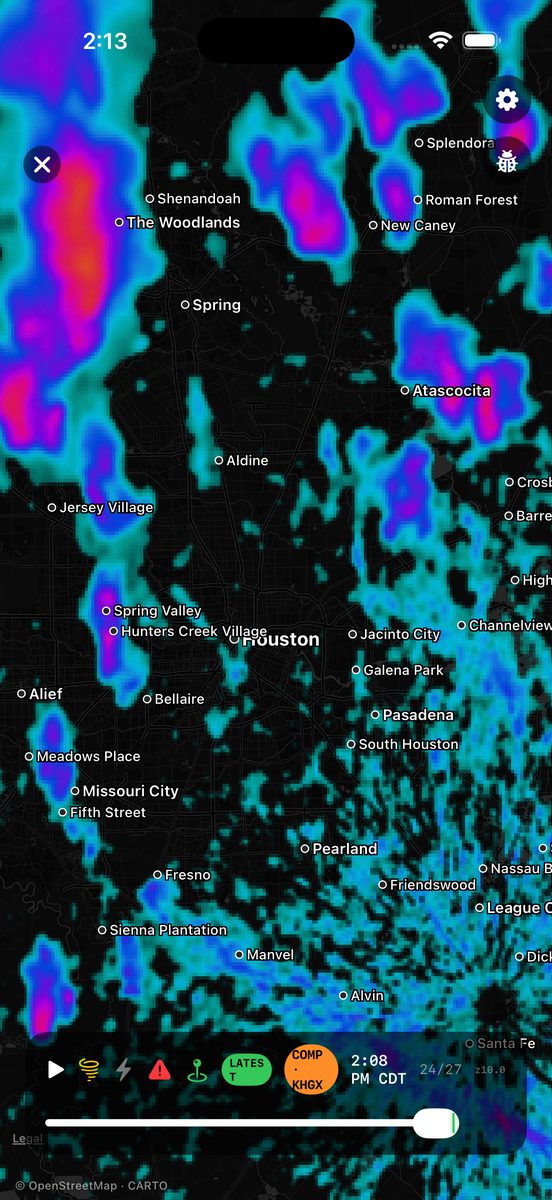 -40 screenshot: Radar zoom